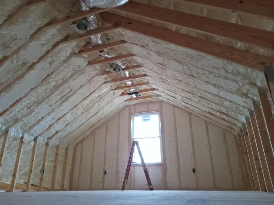 Spray foam roofing application for Crawl Space Insulation project in Cinnaminson